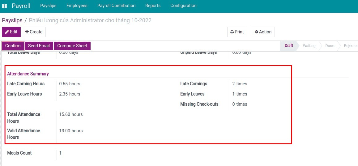 Payroll Attendance