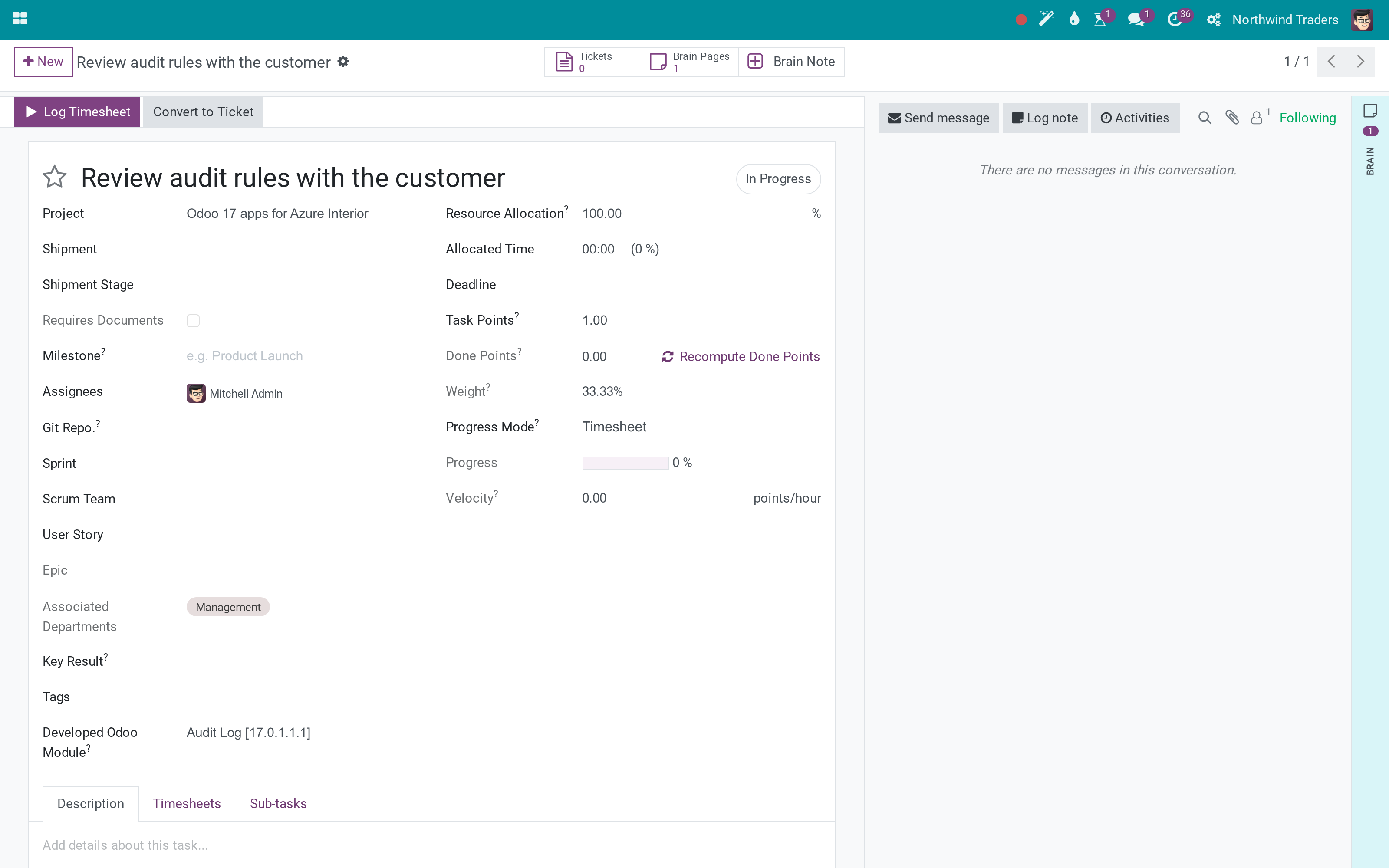 Review audit rules with the customer