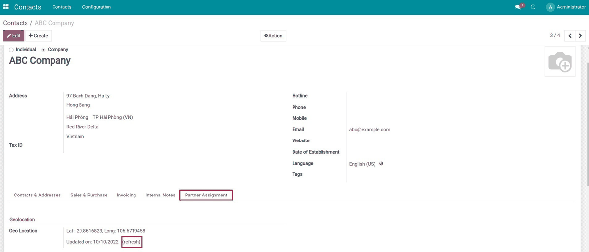 Contacts Map