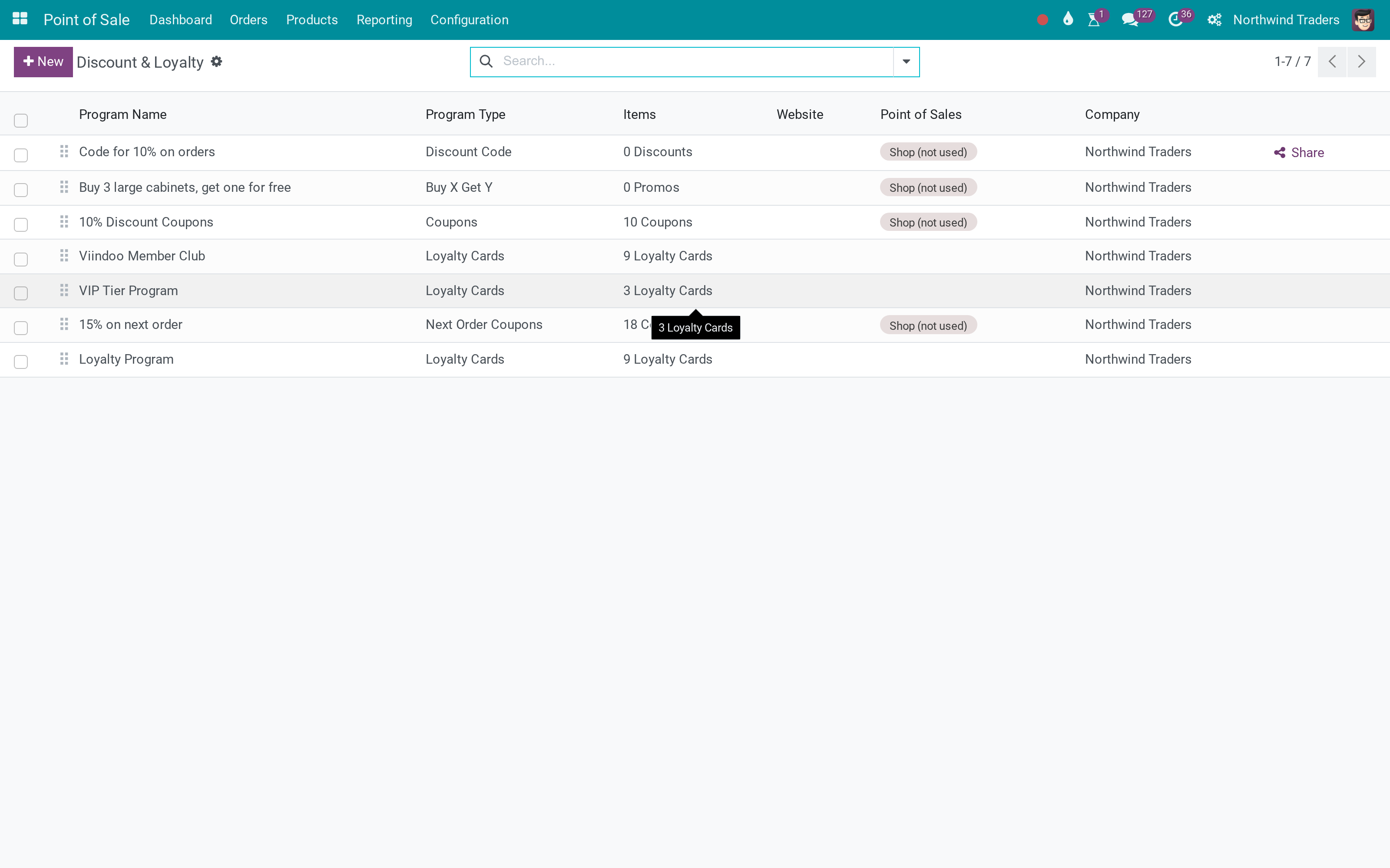 Viin Marketplace -Loyalty: Loyalty programs readable by merchants