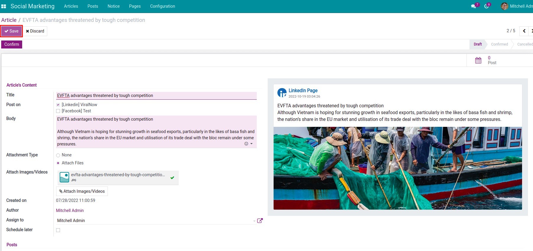 Social Marketing screenshot