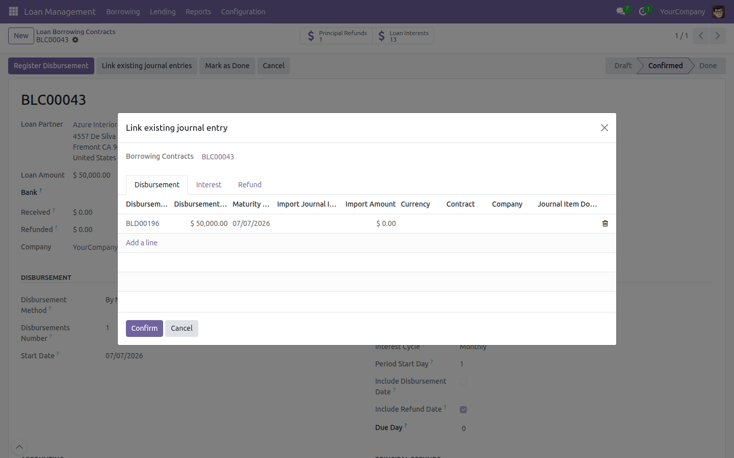 Link Existing Journal Entries