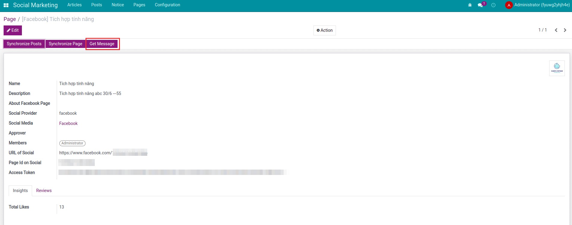 Fetch Facebook messages