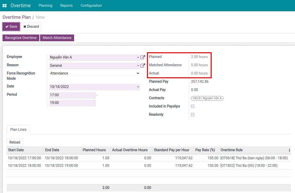 Create Overtime Approval Requests