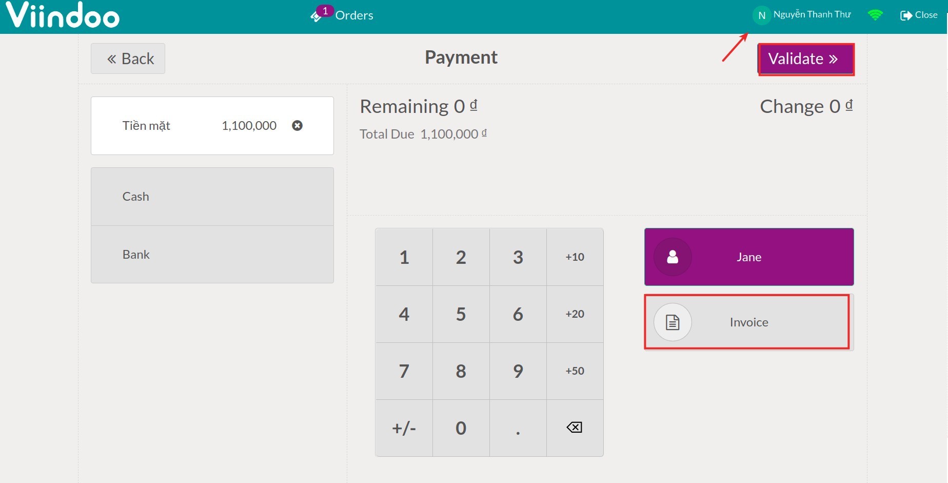 Sales process in Point of Sale