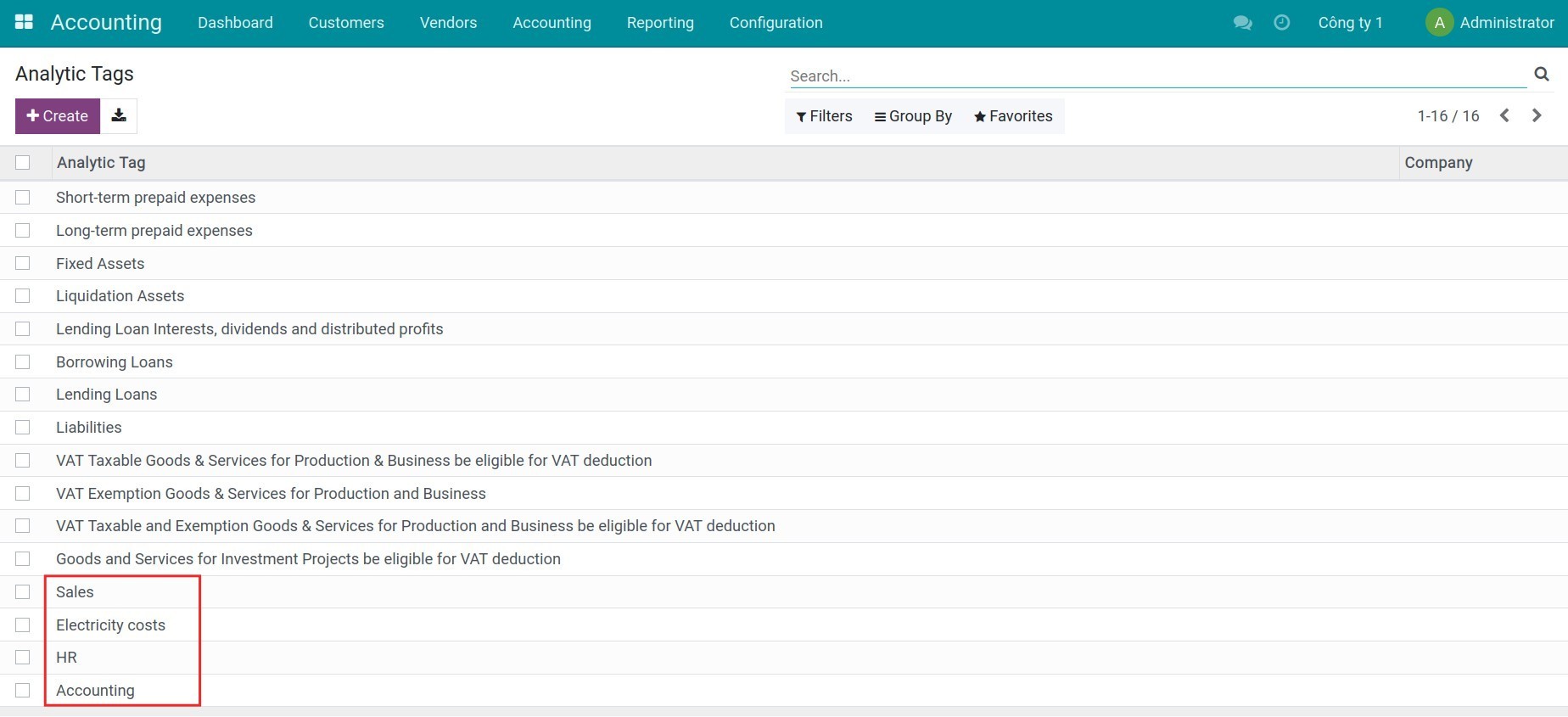 Create an analytic tag