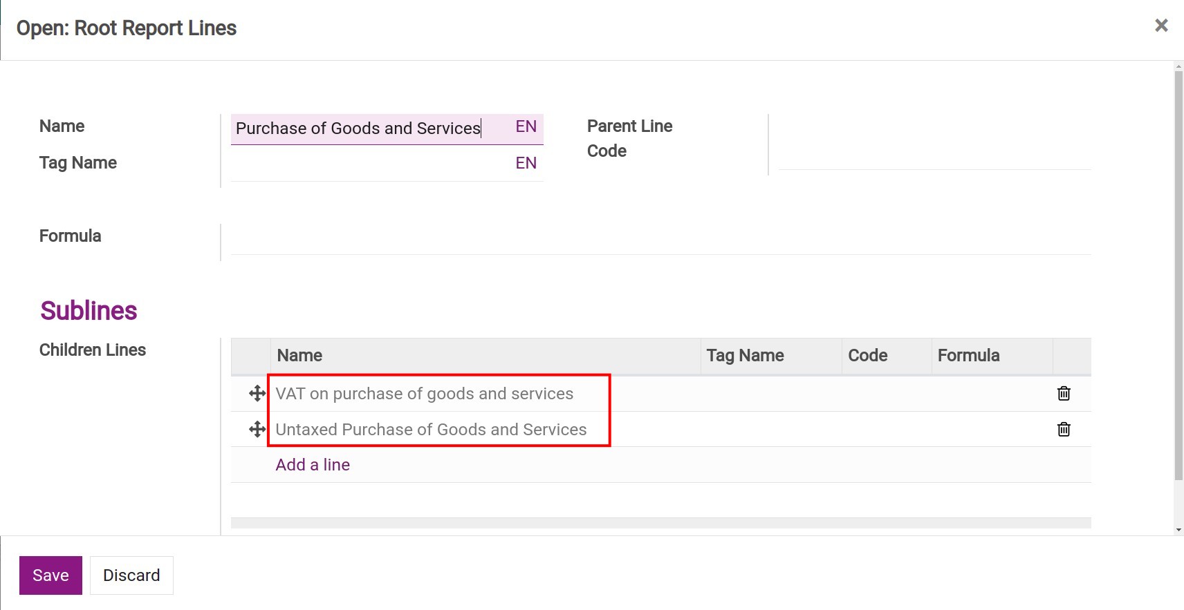 Create a group of tax grids in Viindoo