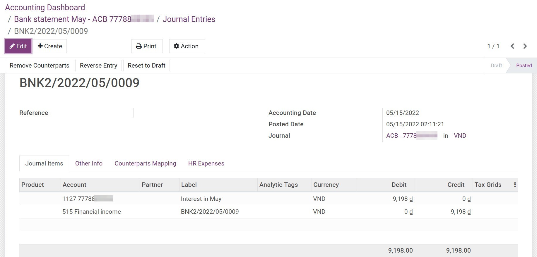 Interest journal entries