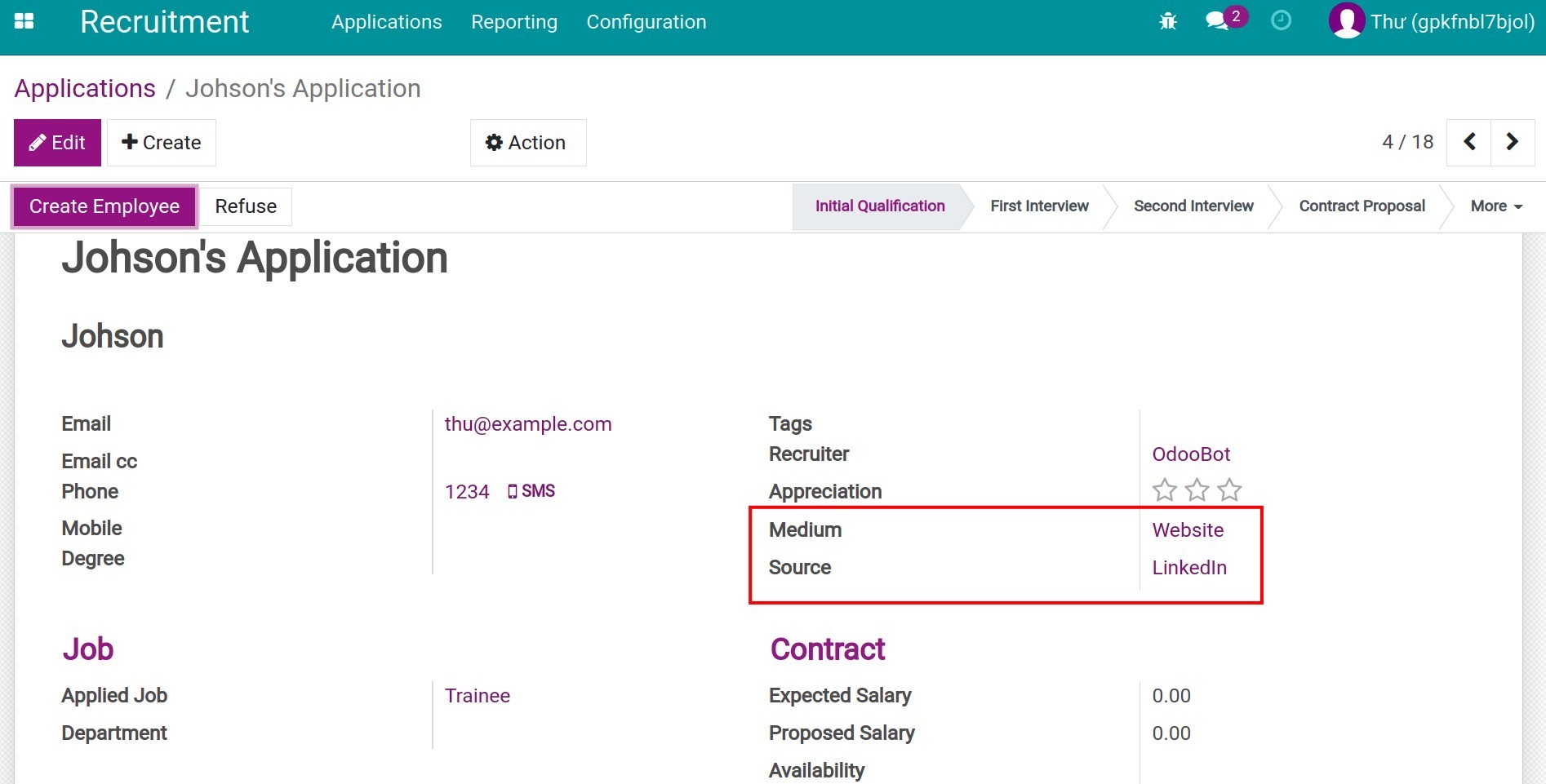 Create applications with sources