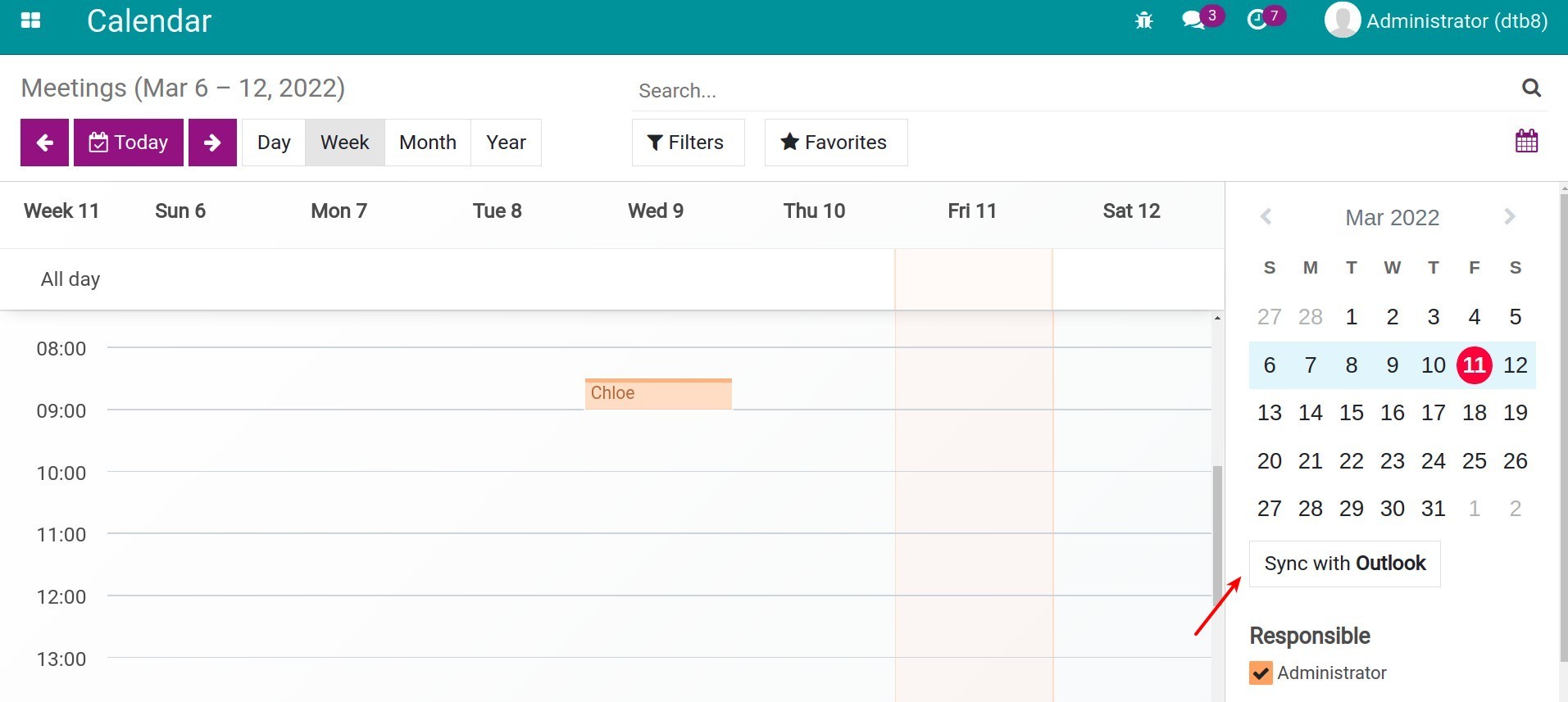 Đồng bộ với Outlook