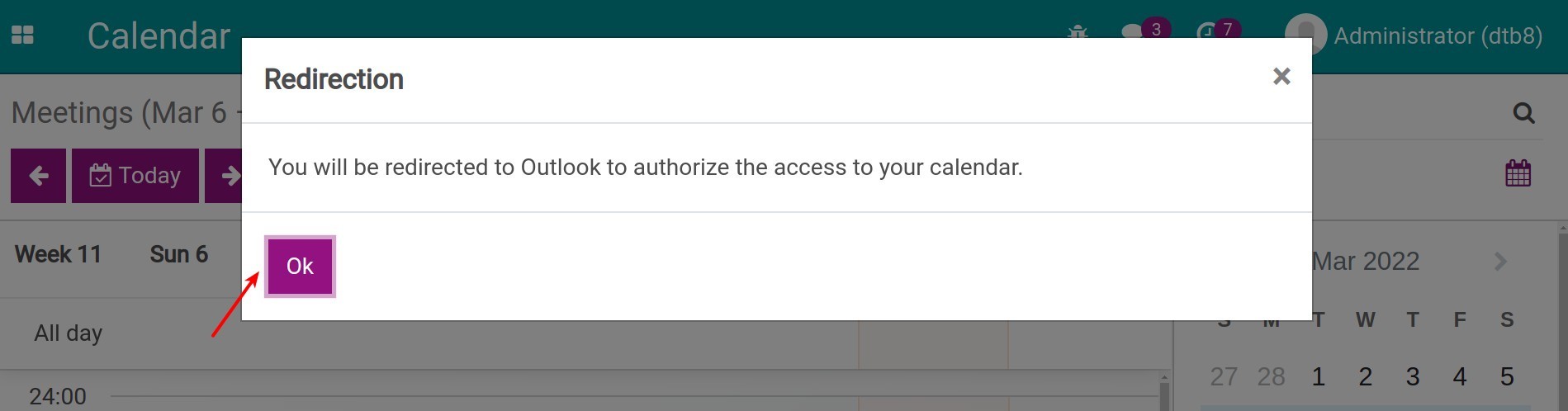 Redirect to Outlook