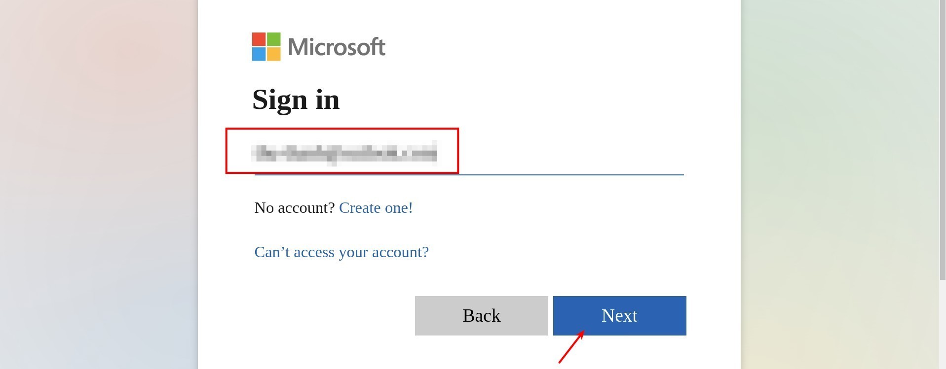 Sign in Outlook