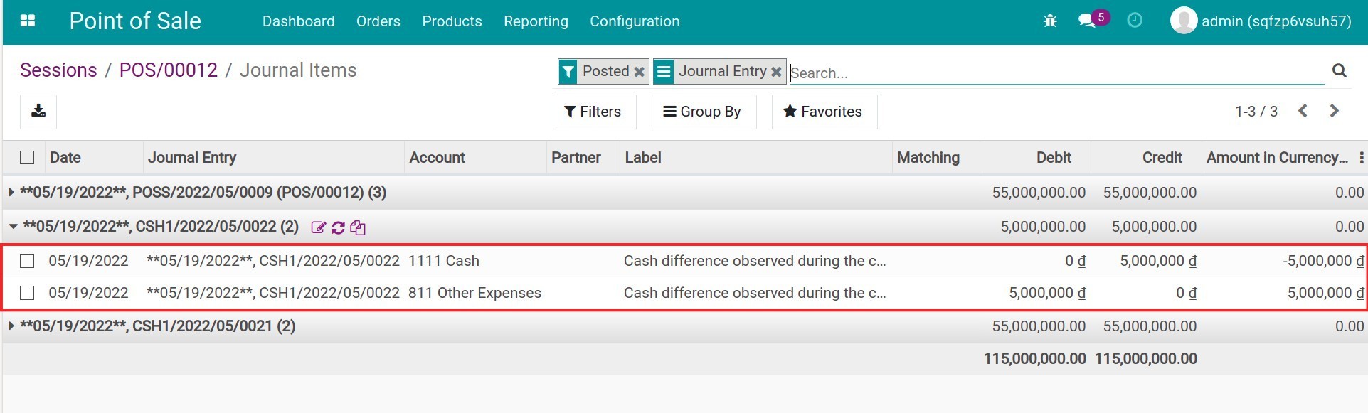 Detail Journal Items