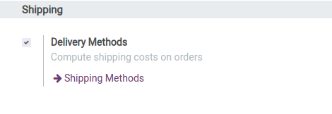 Activate Delivery Methods in Viindoo Inventory management software