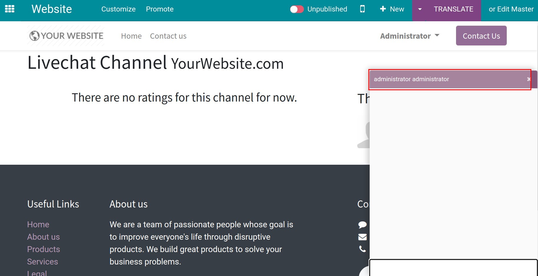Show color on the chat box