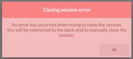 Manual session closing request