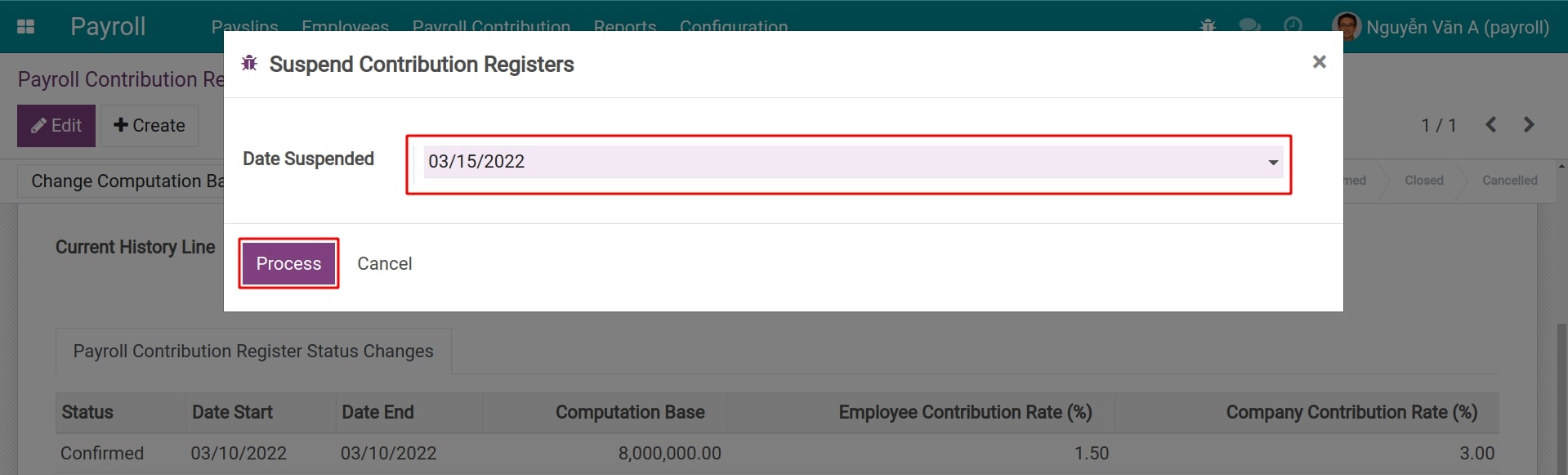 Suspend the insurance contributions