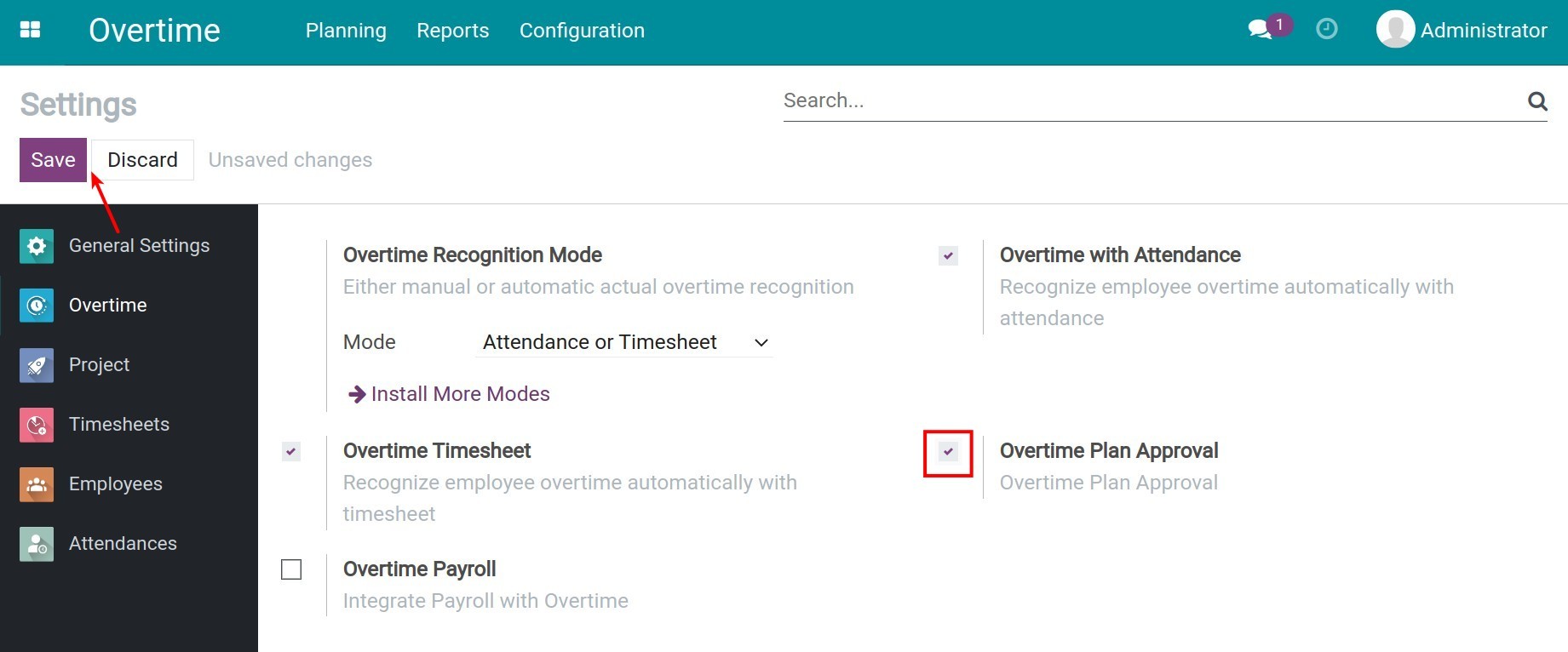 Overtime plan approval