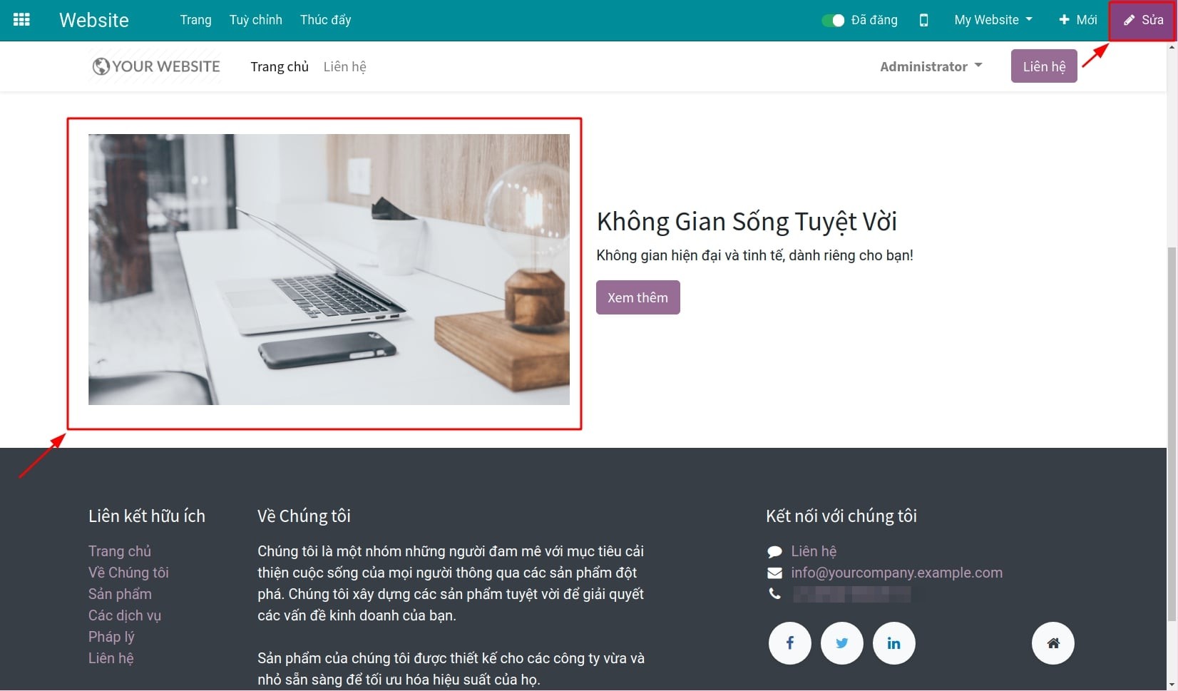 Chỉnh sửa hình ảnh trang web
