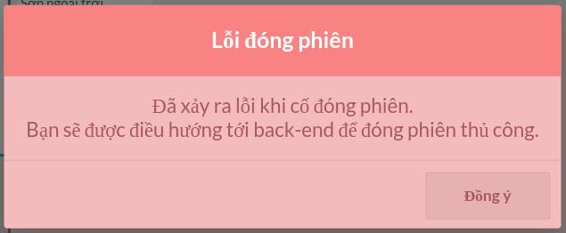 Yêu cầu đóng phiên thủ công