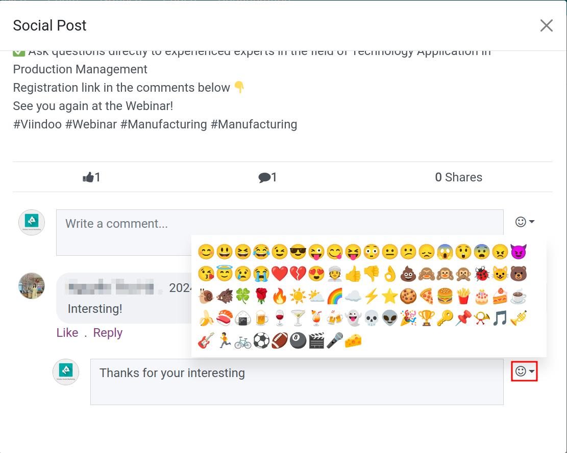 Replying to comments with emojis