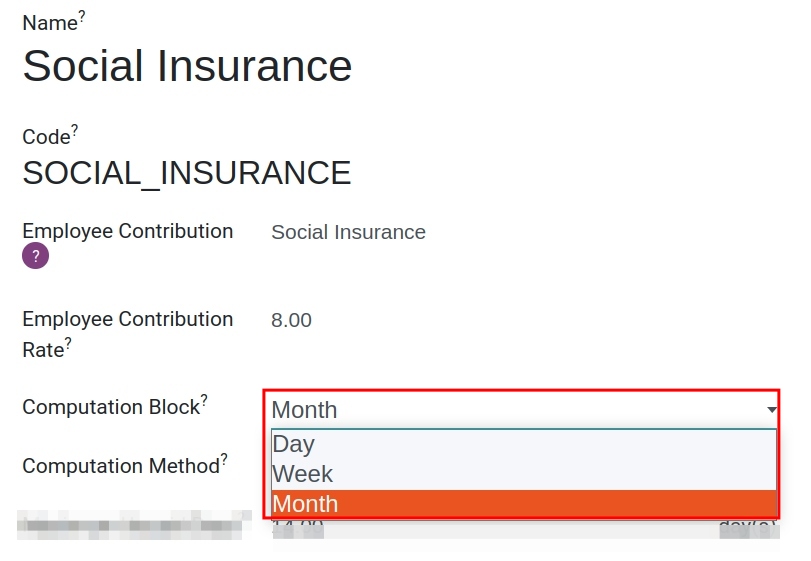 Insurance computation blocks
