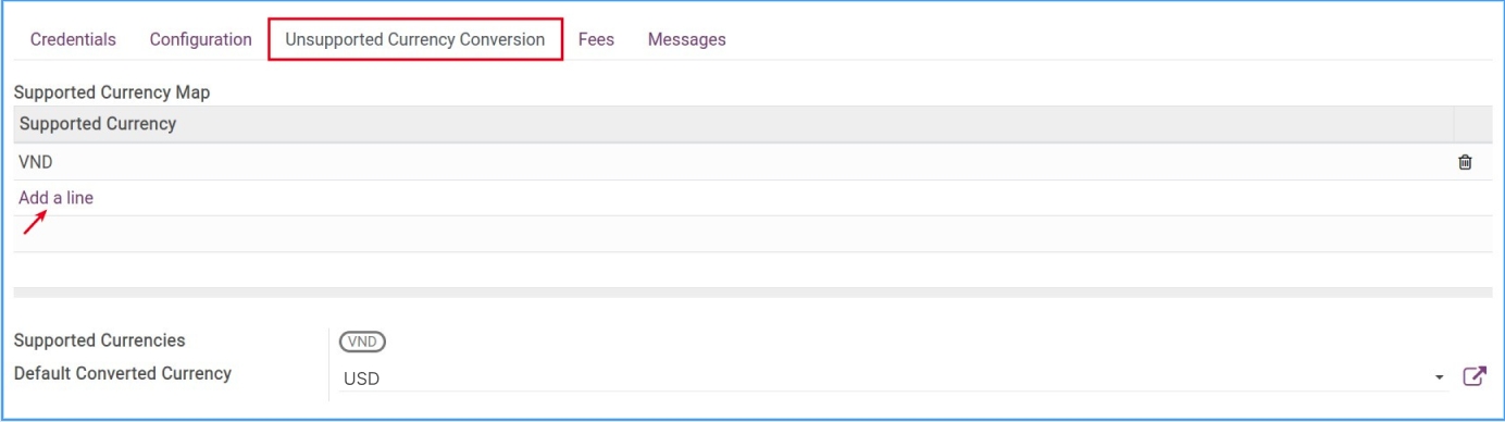 Unsupported currency conversion tab - Viindoo Accounting