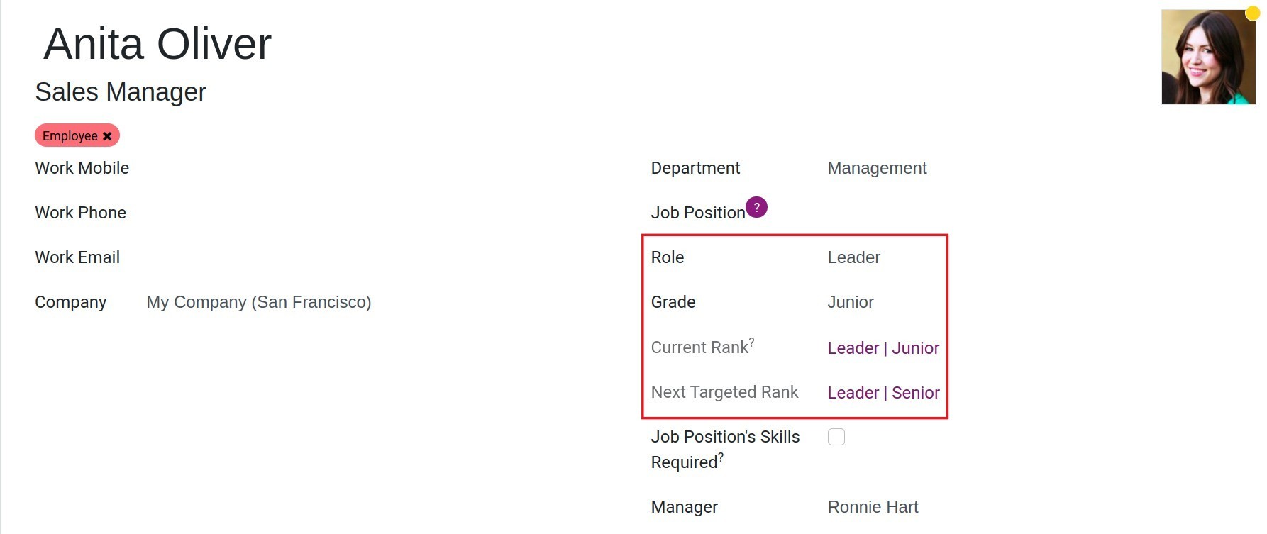Apply skills framework by rank