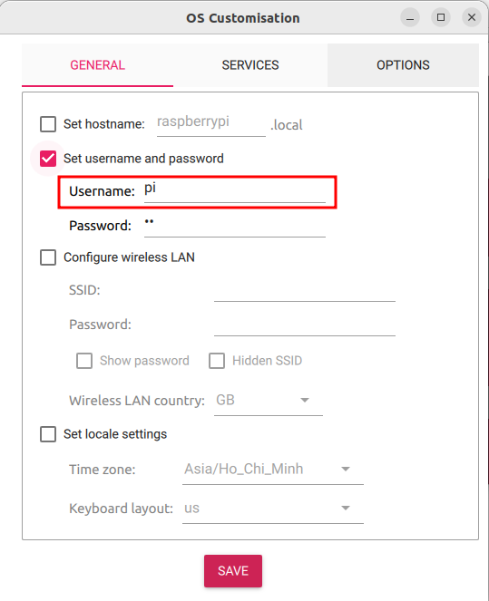 Set initial parameters