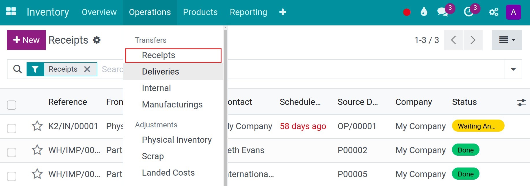 Stocks transfer receipts at custom zone - Viindoo Foreign trade app