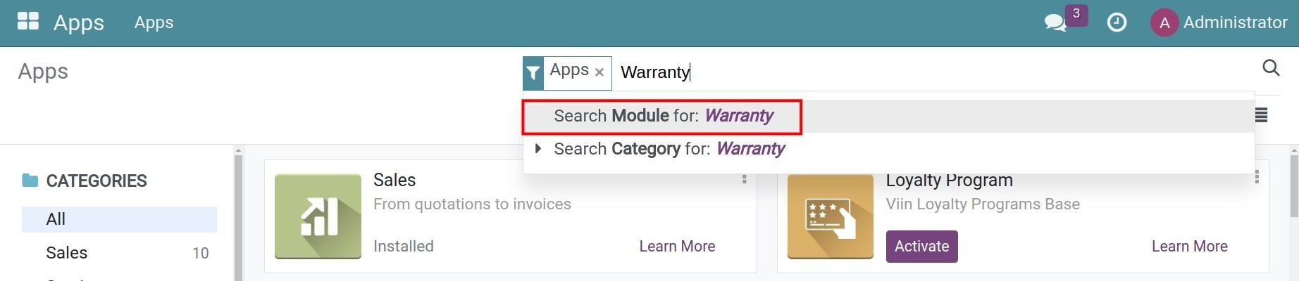 Search for the Viindoo Warranty app
