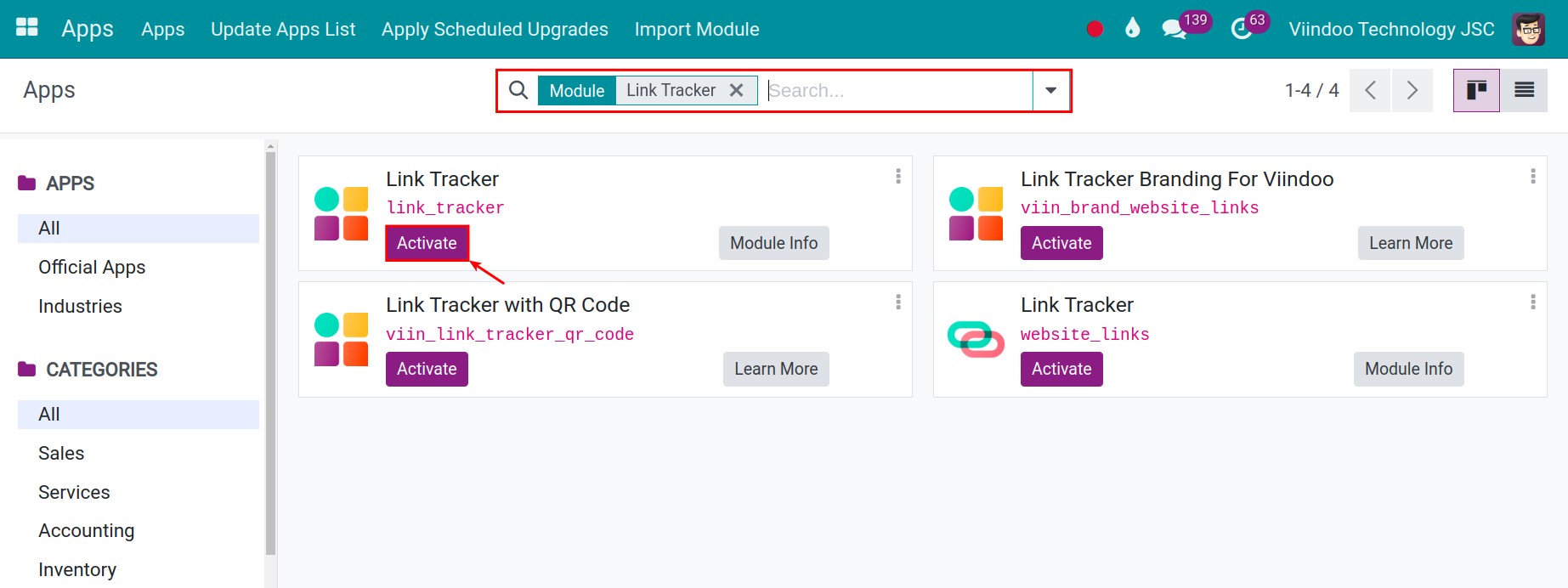 Setup Link Tracker