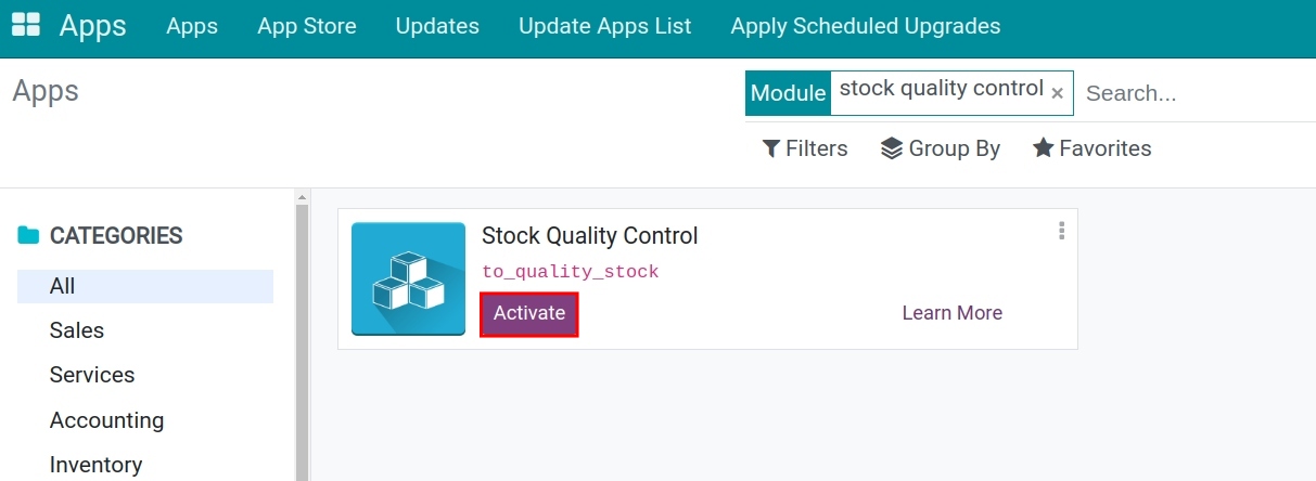 Install the application in Viindoo.