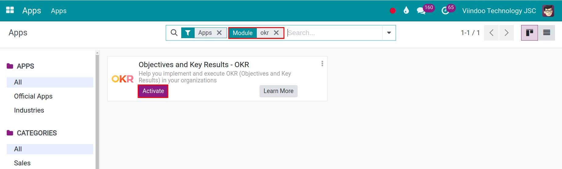 OKR app installation