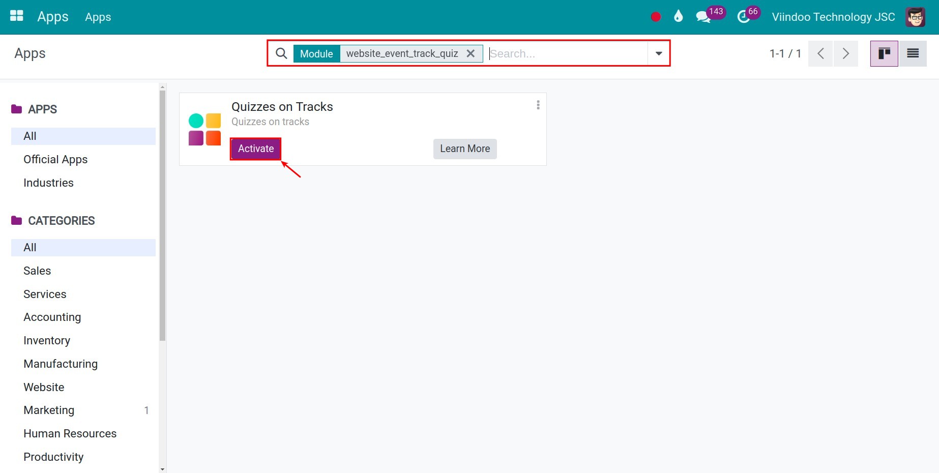 Set up the feature
