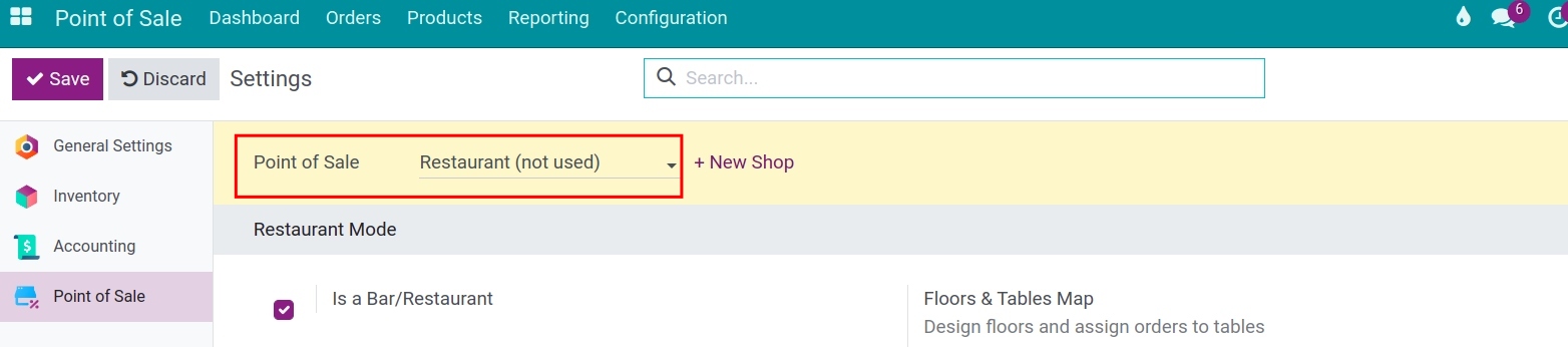 Select desired POS to configure in Viindoo