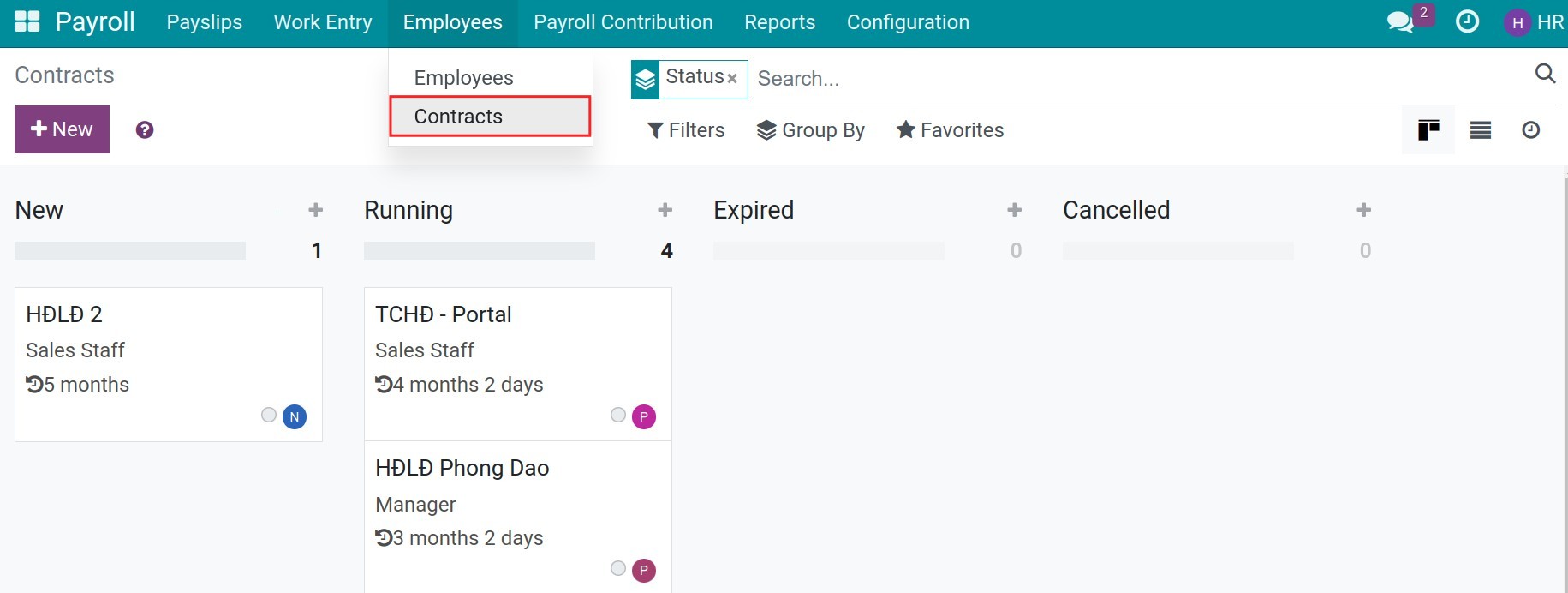 Configure the work entry source on contracts