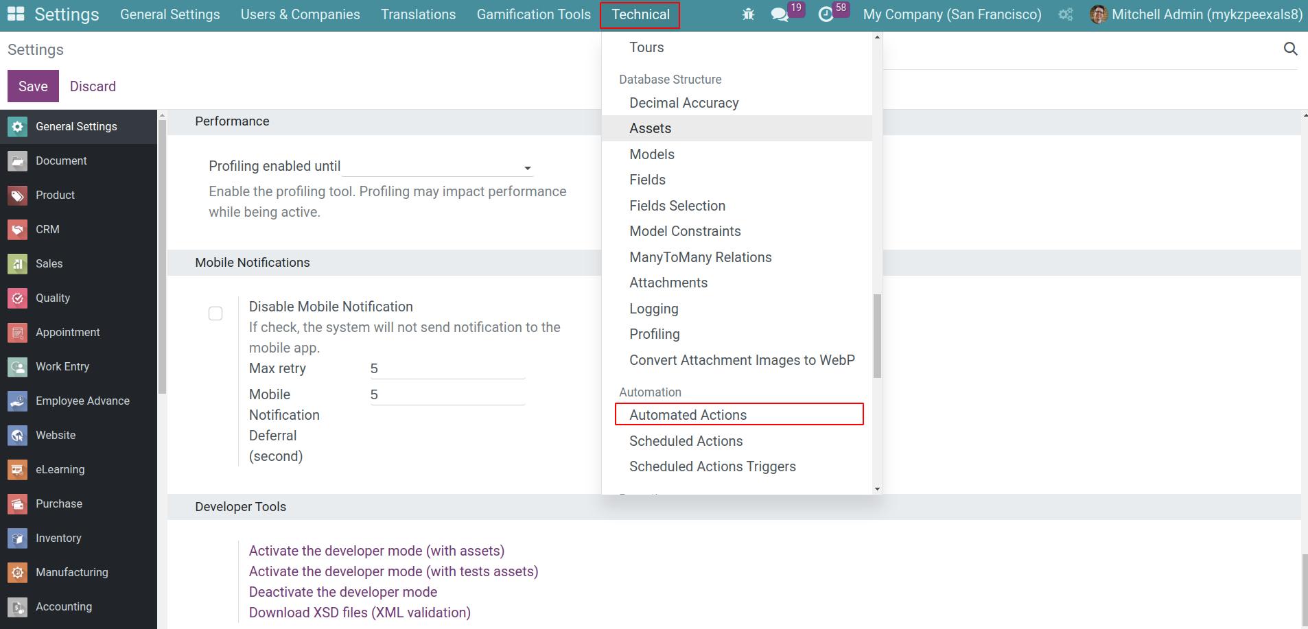 Create New Automated Action