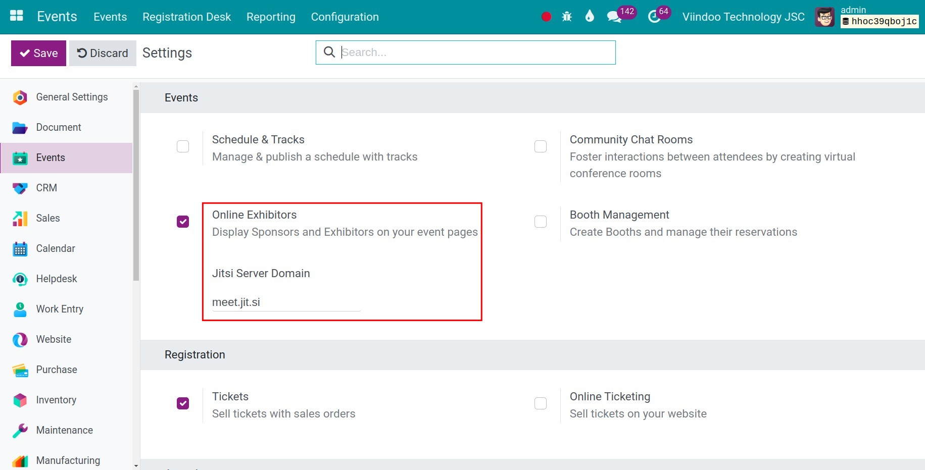 Activate the community chat rooms feature