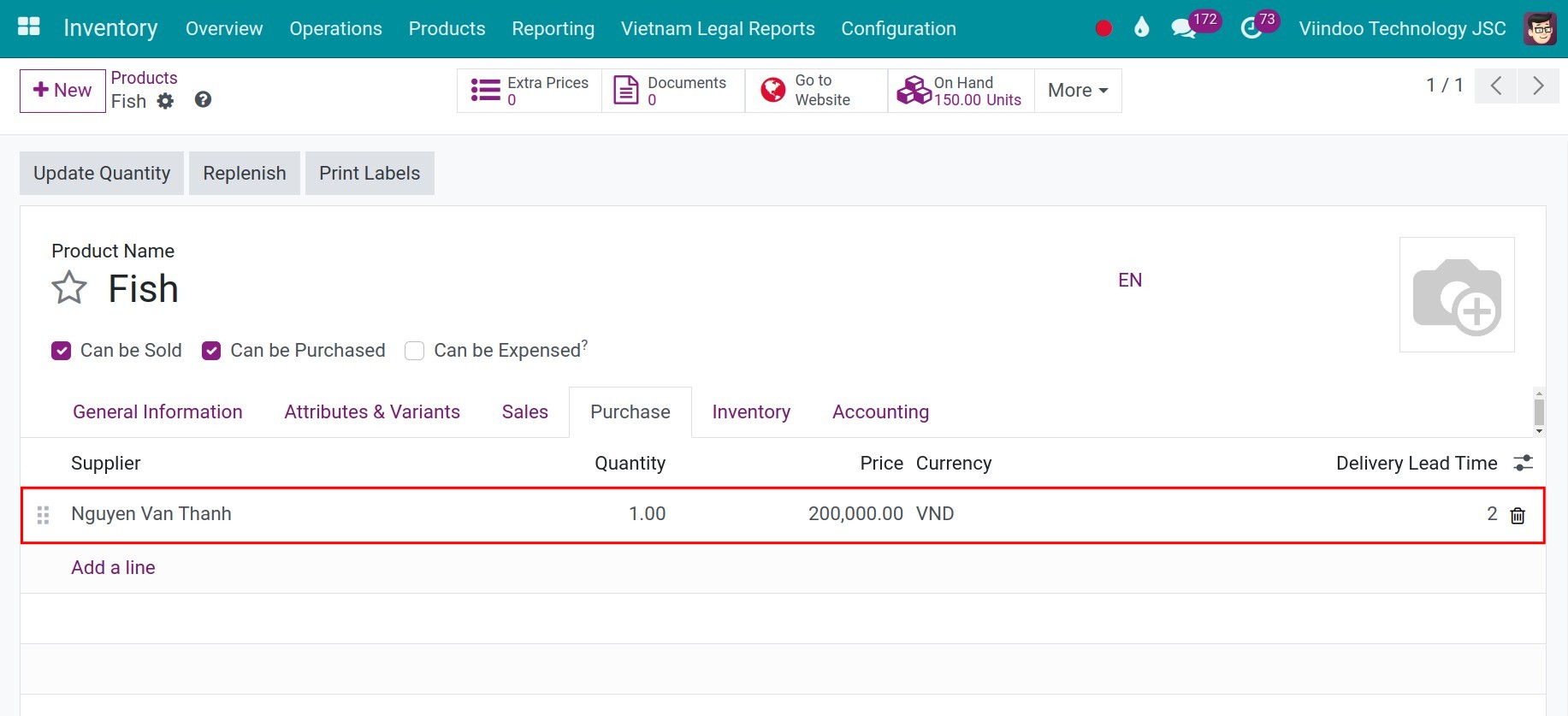 Set the delivery lead time
