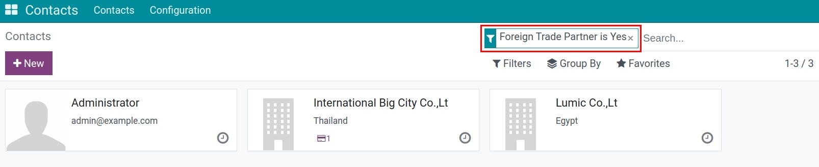 Manage foreign trade partner information - Viindoo Foreign trade app