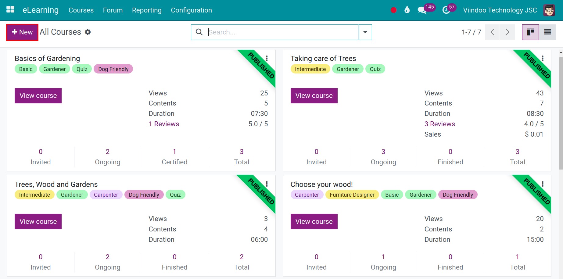 Create an e-Learning course
