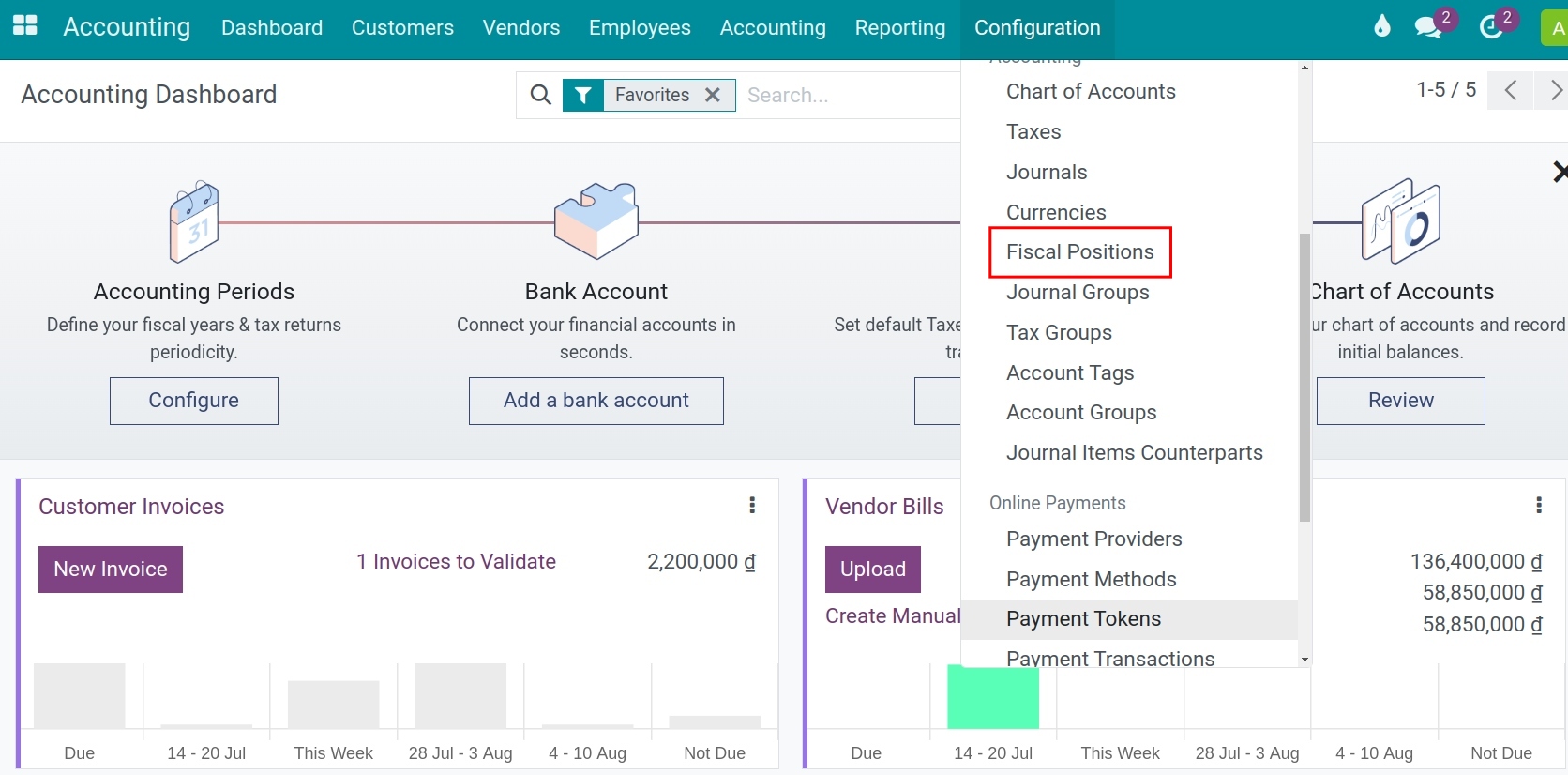Create a new fiscal position in the Viindoo Accounting app