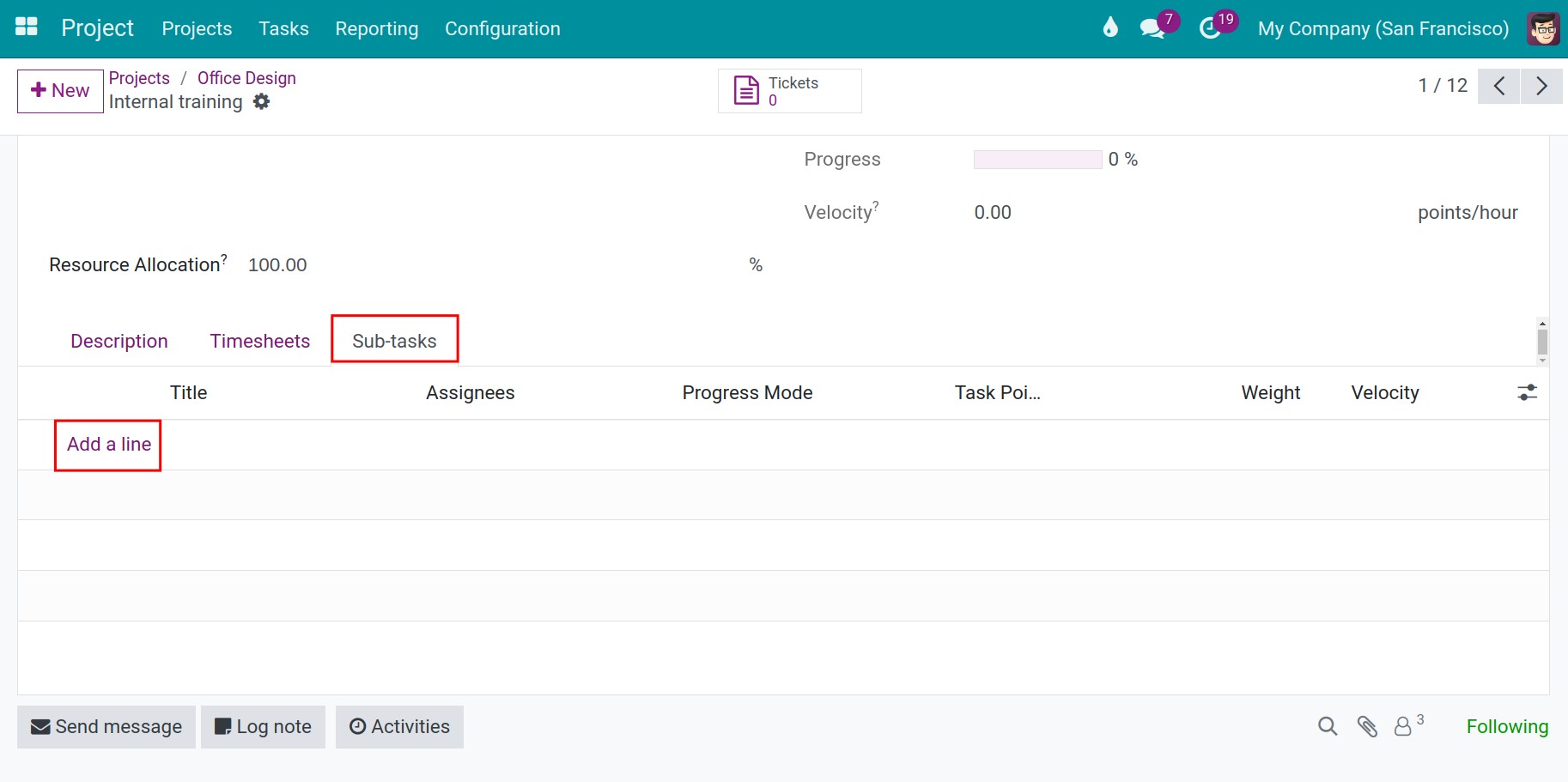 Create subtasks