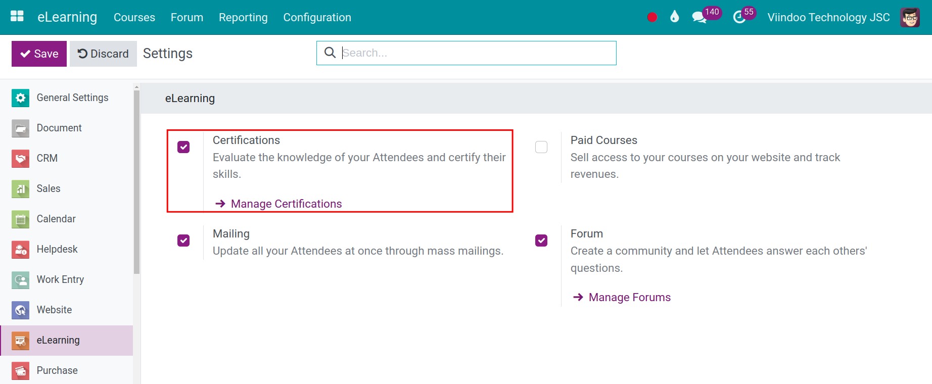 Certificate configuration