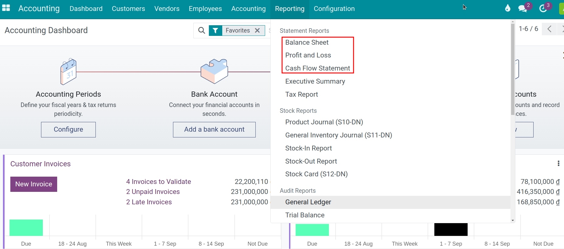View financial reports according to Vietnam accounting standard