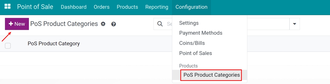 Create new POS product category - Viindoo