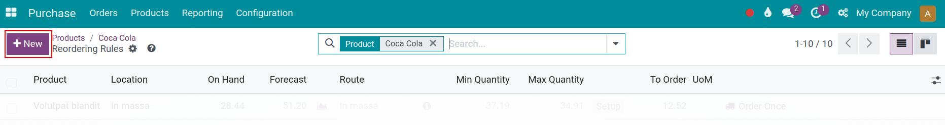 Create reordering rules in Viindoo