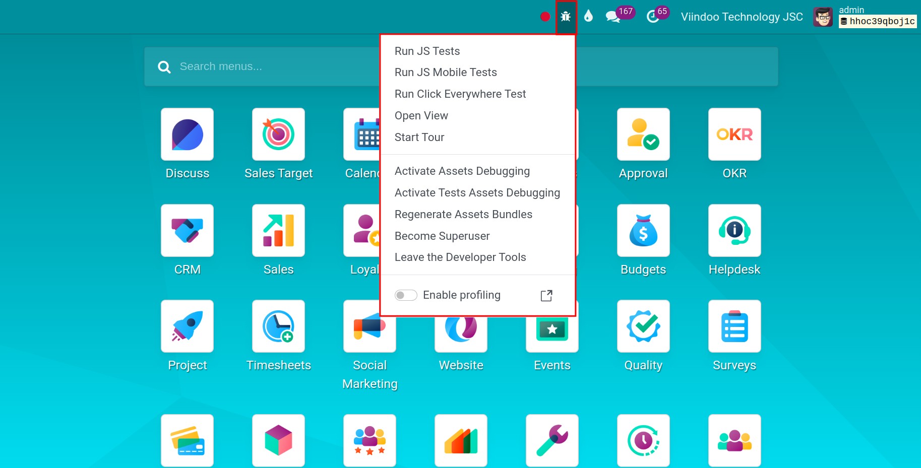 Debug icon of Viindoo