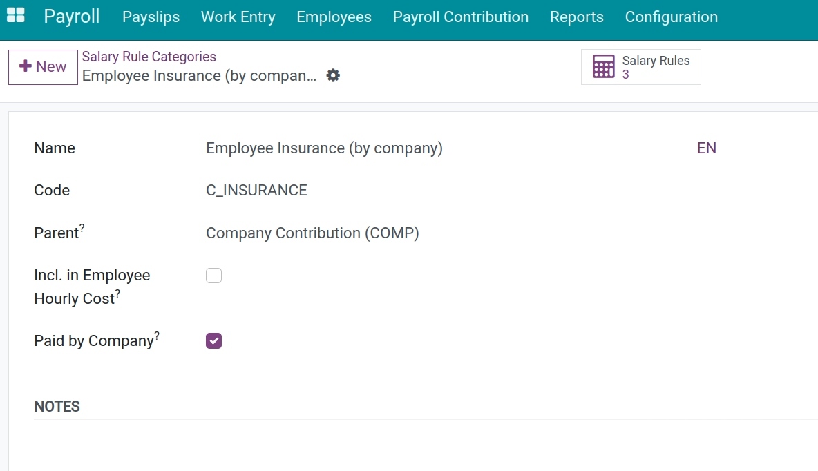 Fields Information on Salary Rule Category Payroll Viindoo